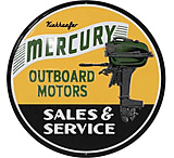 Image of Open Road Brands Die Cut Emb Tin W/knock Out Mercury Marine