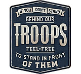 Image of Open Road Brands Emb Tin Sign Stand Behind Our Troops
