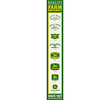 Image of Open Road Brands Embossed Tin John Deere Vertical Logos&lt;