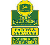 Image of Open Road Brands Linked Emb Tin Sign John Deere Equipment&lt;