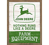 Image of Open Road Brands Wood Framed Wall Decor John Deere 14&quot;x18&quot;&lt;