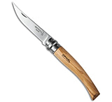 Image of Opinel Knives No 8 Slim Stainless Steel Folding Knife Olive Wood 3.12 Satin # B69853C8