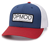 OPMOD Trucker Hat Embroidered Patch, Lt. Navy/White/Red, OPMLt. Na/Red-Lt