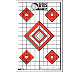 OpticsPlanet Exclusive EZ2C Targets Style 28, Five Diamonds With Grids Target, 25 Pack, Red/Black/White, EZ2CS028