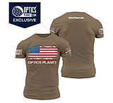 Image of OpticsPlanet Exclusive OpticsPlanet Men's Exclusive Grunt Style American Flag T-Shirt