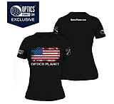 Image of OpticsPlanet Exclusive OpticsPlanet Women's Exclusive Grunt Style American Flag T-Shirt