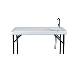 Image of Organized Fishing Fillet Table with Sink