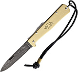 Image of OTTER-Messer Mercator Brass Lockback 3.50 in Damascus steel Folding Knife