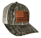 Outdoor Cap Bottomland Trucker w/ USA Flag Leather Patch, USA771CAMO