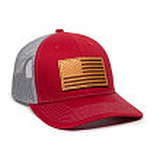Image of Outdoor Cap USA Leather Patch Flag Logo Cap
