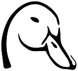 Image of Outdoor Decals Mallard Head 6&quot;x6&quot; White