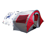 Image of PahaQue TAB Trailer Side Tent - silver/red trim STTAB-R