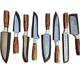 Image of Paladin Luxury Damascus Chef Set w/Leather Case, 8 Pieces