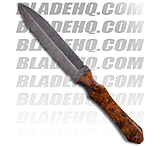 Image of Paragon Eddie White Shadow Fighter Damascus 5.75in Fixed Blade Knife