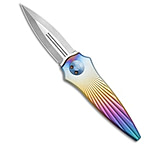 Image of Paragon Warlock Folding Knife Rainbow Titanium Starburst 3.9 Stonewash 14B08EA3