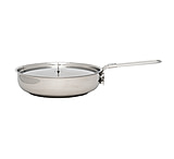 Image of Pathfinder Folding Skillet and Lid, Stainless Steel Construction, Locking Folding Handle, 10 Skillet