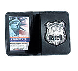 Image of Perfect Fit Duty Leather Book Style Badge &amp; ID Case