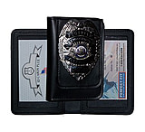 Image of Perfect Fit Duty Leather Double ID Case w/ Badge Flap