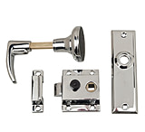 Image of Perko 1028DP0CHR Rim Latch Set Reverse Bevel With Box Strike
