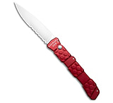 Image of Piranha Knives Piranha 21 Tactical Automatic Knife Red Aluminum 3.4 Polish Serr 4D74F20A