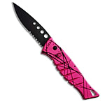 Image of Piranha Knives Piranha Amazon Automatic Knife Hot Pink Aluminum 3.45 Black Serr F28A0CC8