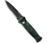 Image of Piranha Knives Piranha Bodyguard Automatic Knife Green Tactical 3.3 Black Serr BFD9225B