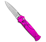 Image of Piranha Knives Piranha Bodyguard Automatic Knife Pink Aluminum 3.3 Serr Stonewash 68ECE067