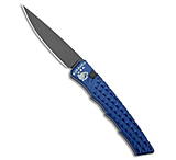 Image of Piranha Knives Piranha Crossfire Automatic Knife Blue Aluminum 3.1 Black P-23BT 312BDA03