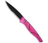 Image of Piranha Knives Piranha DNA Automatic Knife Pink Vein Tactical 3.25 Black Serr 038729ED