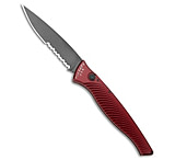 Image of Piranha Knives Piranha DNA Automatic Knife Red Marble Tactical 3.25 Black Serr F29CED5D