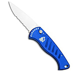 Image of Piranha Knives Piranha Fingerling Automatic Knife w/ Blue Handle 2.5 Mirror Serr 66A1EBCD