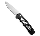 Image of Piranha Knives Piranha MagnaRaptor Automatic Knife Black Aluminum 3.4 Satin Serr 39564530