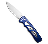 Image of Piranha Knives Piranha MagnaRaptor Automatic Knife Blue Aluminum 3.4 Satin Serr 576DC739