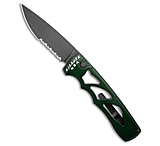 Image of Piranha Knives Piranha MagnaRaptor Automatic Knife Green Aluminum 3.4 Black Serrated DF091B27