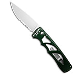 Image of Piranha Knives Piranha MagnaRaptor Automatic Knife Green Aluminum 3.4 Satin Serr 8E4B8434