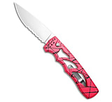Image of Piranha Knives Piranha MagnaRaptor Automatic Knife Pink Aluminum 3.4 Satin Serr E5204123