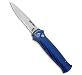 Image of Piranha Knives Piranha Mini-Guard Automatic Knife Blue Aluminum 2.9 Stonewash Serr 6346B112