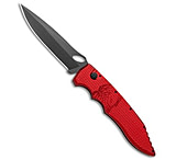 Image of Piranha Knives Piranha Mini Predator Red Automatic Knife 3.5 Black Plain D5F232D4