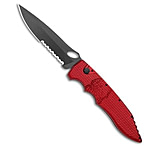 Image of Piranha Knives Piranha Mini Predator Red Tactical Automatic Knife 3.5 Black Serr 62EFF3D0