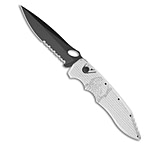 Image of Piranha Knives Piranha Mini Predator Silver Tactical Automatic Knife 3.5 Black Serr AECEECC1