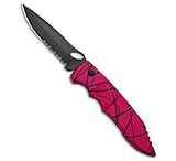 Image of Piranha Knives Piranha Mini Predator Tactical Automatic Knife Pink 3.5 Black Serr 8C8ACF9E