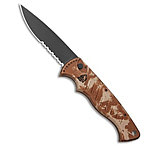 Image of Piranha Knives Piranha P-1 Automatic Pocket Knife Desert Camo Aluminum 3.2 Black Serr 1E33ACCD