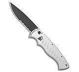 Image of Piranha Knives Piranha P1 Pocket Automatic Knife Silver Tactical 3.2 Black Serr A7DD233A