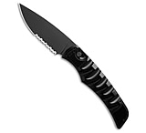 Image of Piranha Knives Piranha Paradox Automatic Knife Black Aluminum 3.1 Black Serrated P-24BKTS 3415A69F