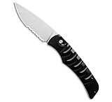 Image of Piranha Knives Piranha Paradox Automatic Knife Black Aluminum 3.1 Mirror Serrated P-24BKS 5A2E2496