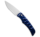 Image of Piranha Knives Piranha Paradox Automatic Knife Blue Aluminum 3.1 Mirror Serrated P-24BS 34A2BB5E