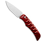 Image of Piranha Knives Piranha Paradox Automatic Knife Red Aluminum 3.1 Mirror Serrated P-24RS E8D4BF4D