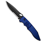Image of Piranha Knives Piranha Predator Blue Tactical Automatic Knife 4.1 Black Serr FA8895D2