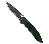 Image of Piranha Knives Piranha Predator Green Tactical Automatic Knife 4.1 Black Serr E26A30E8