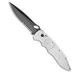 Image of Piranha Knives Piranha Predator Silver Tactical Automatic Knife 4.1 Black Serr 7DFF3C31